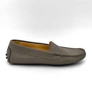 M. GEMI Women's Felize Taupe Gray Leather Driving Moccasin Loafer Shoes Size 5